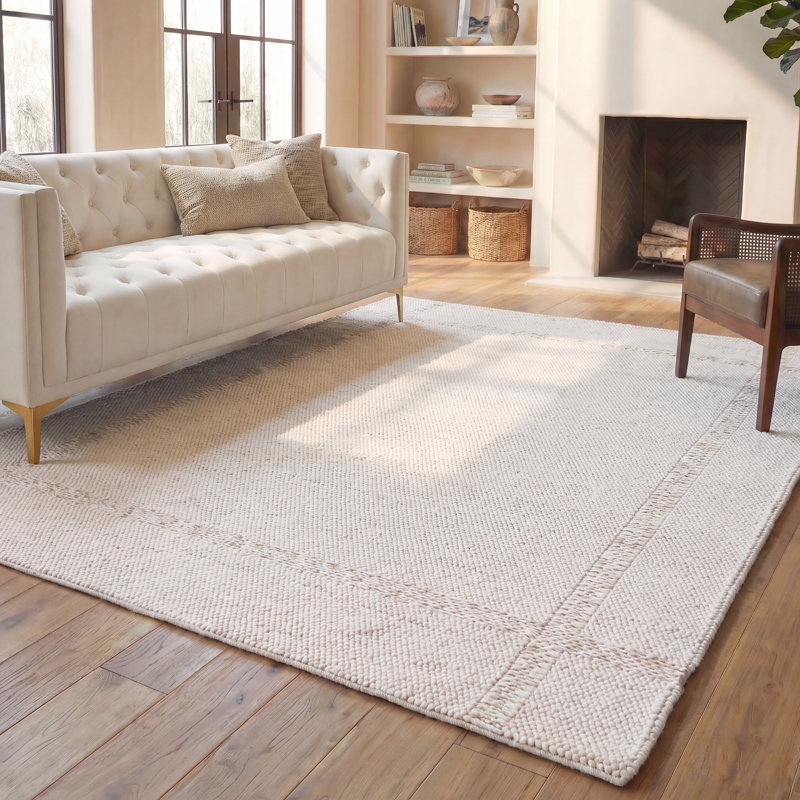 Tapis en laine tissé à la main Tolunay Natura, Carré 6 pi