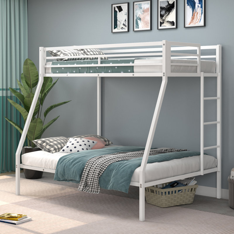 Kampyli Kids Twin Over Full Bunk Bed, White