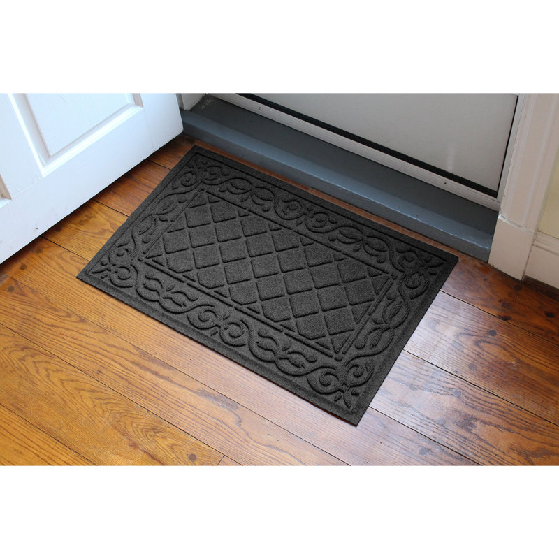 Paillasson intérieur 23 po x 35 po WaterHog Tristan, H 0,37 po x l 35 po x P 23 po, Gris anthracite