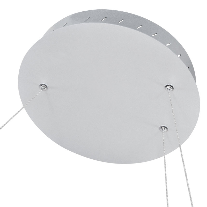 Luminaire suspendu géométrique 5 lumières Capella, Argent