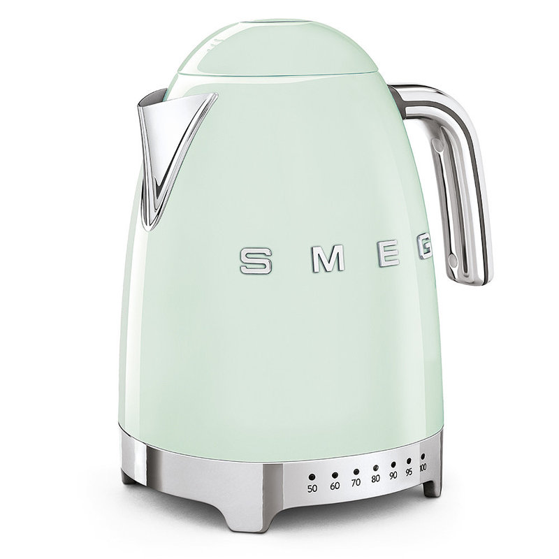 Smeg KLF04 50s Style Retro Variable Temperature Kettle, Pastel Green