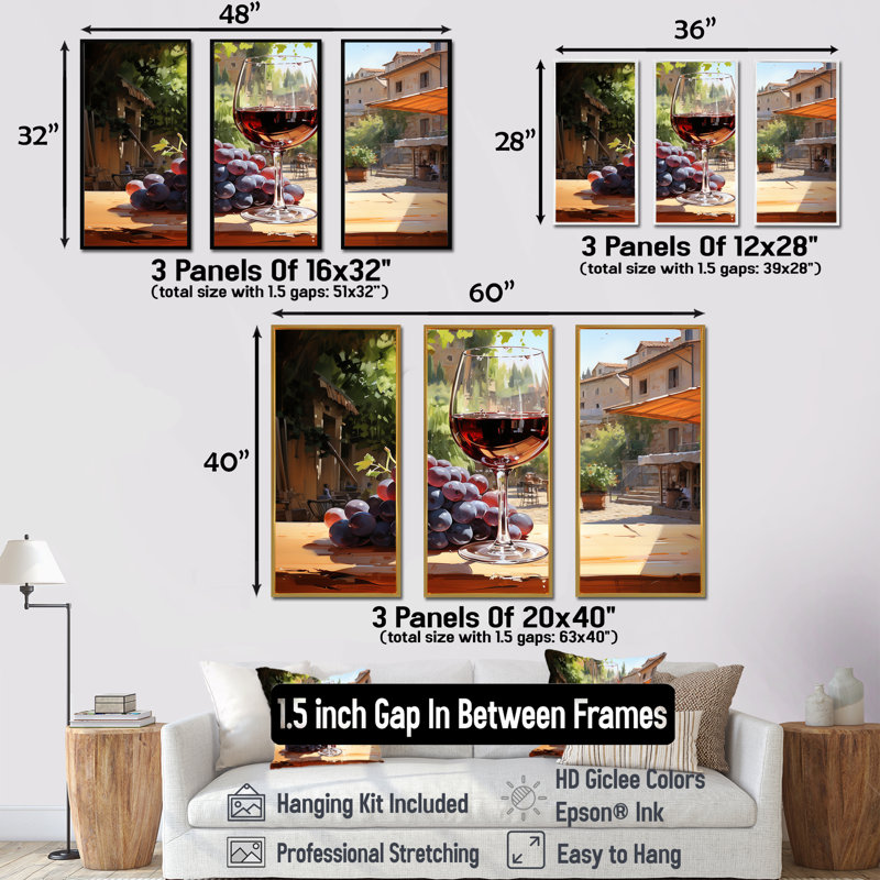 «Balayage de bourgogne», art mural vin, H 28 po x l 36 po, Cadre flottant blanc