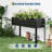 Elevated Metal Raised Garden Bed with Legs, 50×17×32 in Outdoor Planter Box with Self-Watering System-1720809002