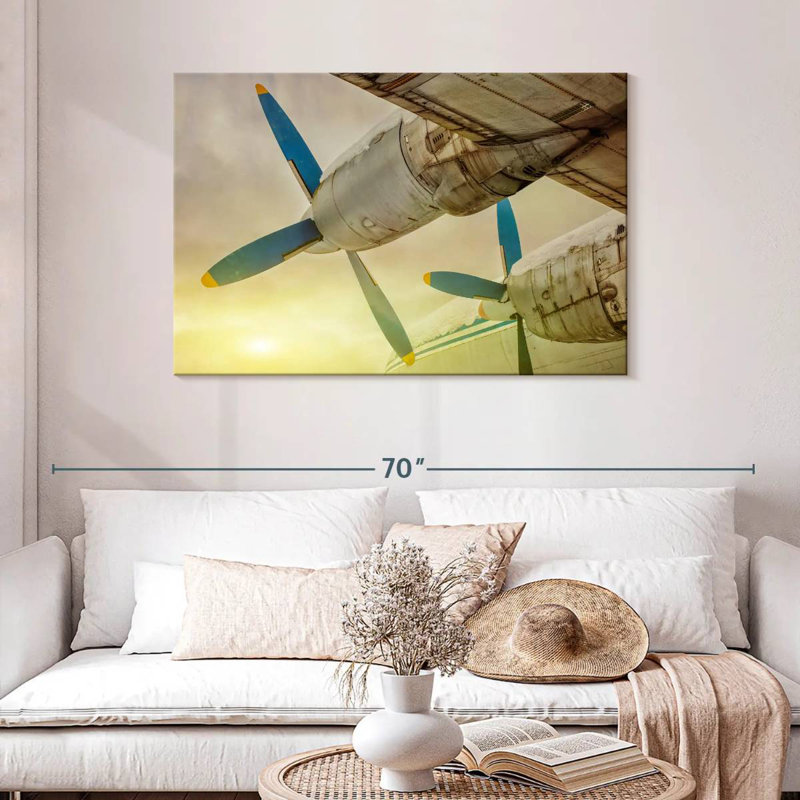 Avion à hélice Mehar Vintage, H 30 po x l 45 po