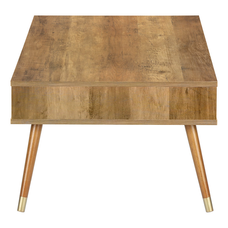 Table basse Dawson-Jack, accent, cocktail, rectangulaire, rangement, salon, L 44 po, bois, stratifié, noyer