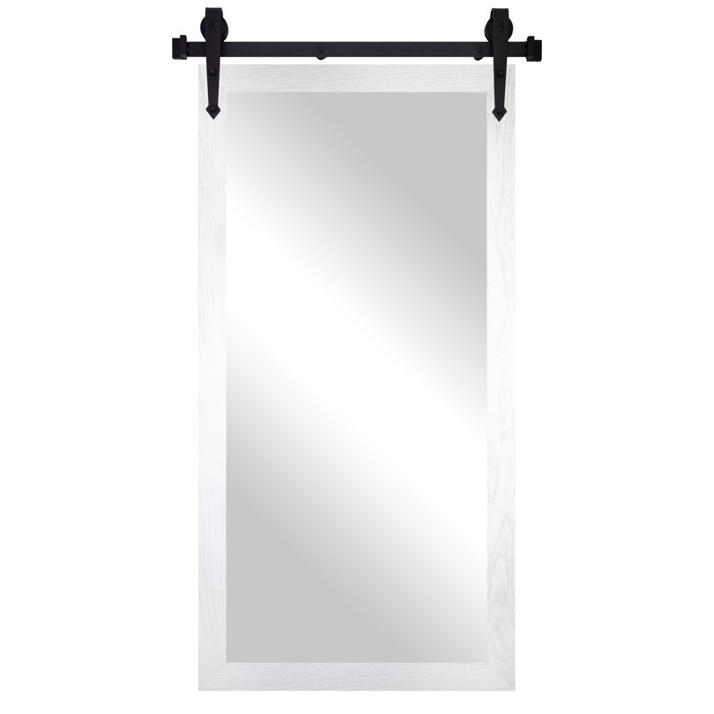 Miroir Rayne Miroirs Ozark, Blanc / Blanc, 62 po x 33 po
