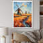 Fauvist Windmill Meadows I - Wind Turbines, art mural-156836381-156836374