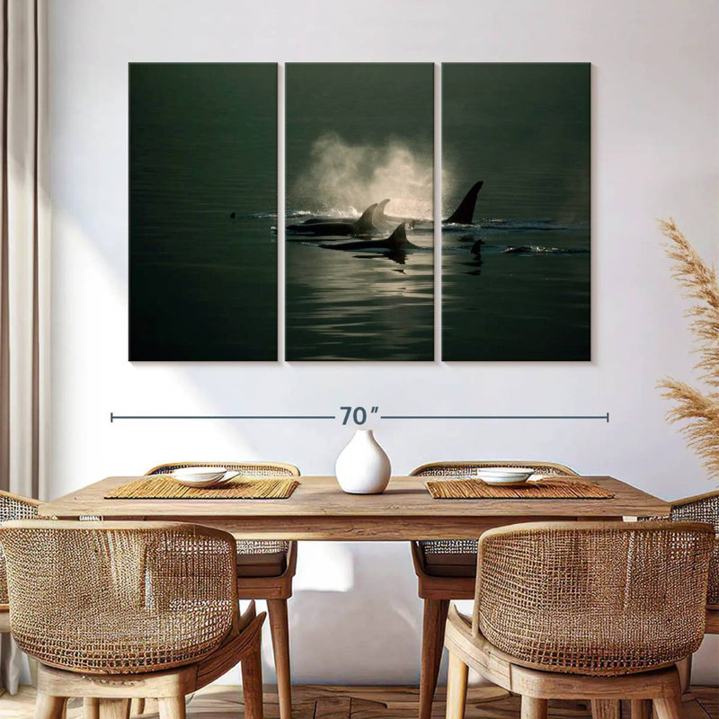 Brampt Orca Whale Pod, 42" H x 65" W