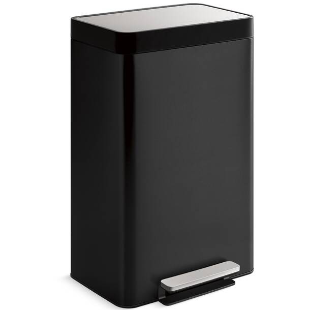 Kohler 13-gallon Stainless Steel Slim Step Trash Can With Bifold Lid 