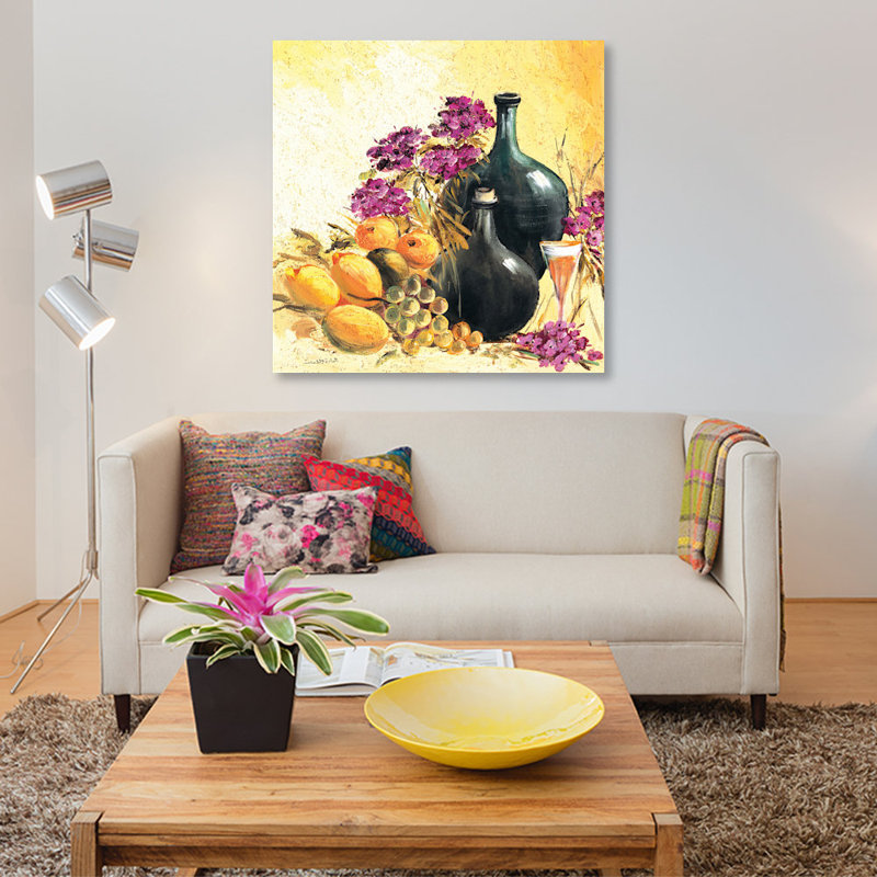« citron still life », impression sur toile, H 37 po x l 37 po x P 1,5 po, Pas de tapis, Toile tendue