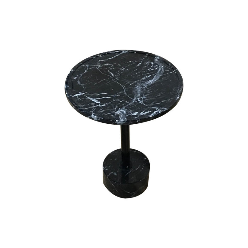 Aurelea Pedestal End Table, Black