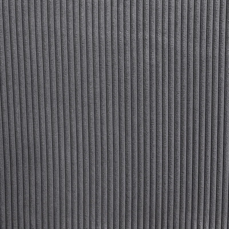 Canapé modulaire rembourré 123,24 po Nyerere, Velours côtelé gris