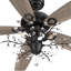 Ventilateur de plafond 52 po avec télécommande Huntley, ensemble d'éclairage inclus