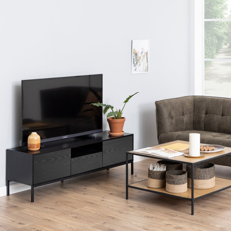 Joliet Unfinished TV Stand for TVs up to 60", Ash Black