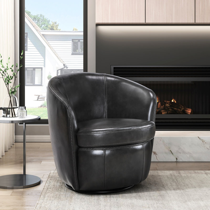 Fauteuil pivotant moderne gris Smoky Luxury