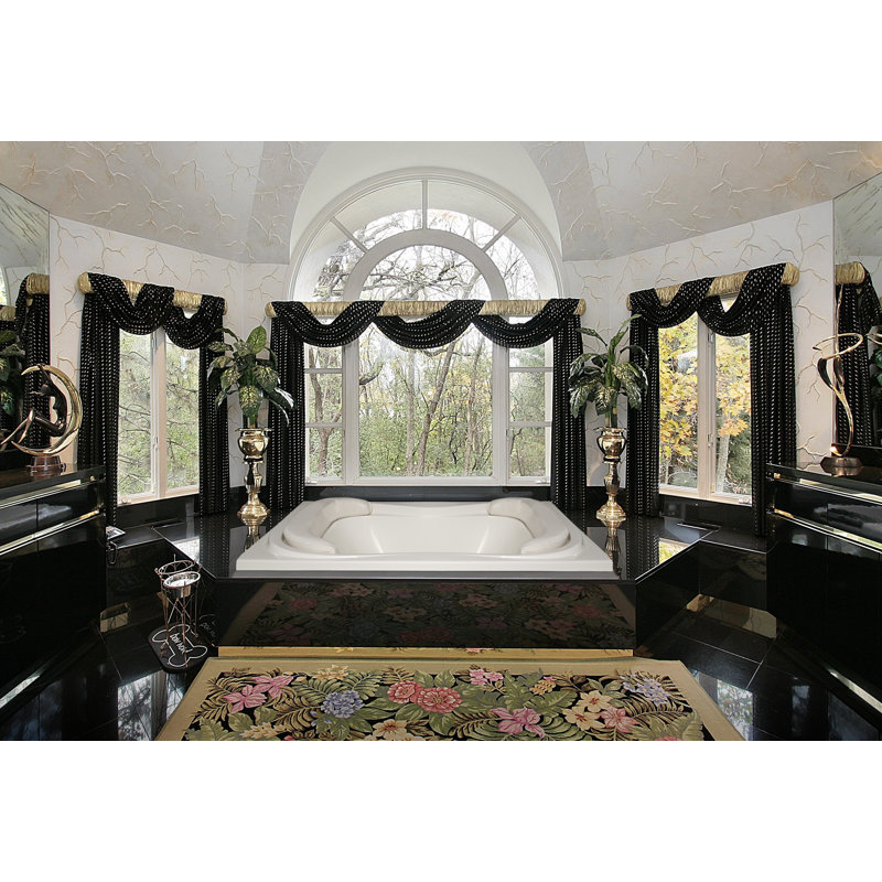 Fantasy 72'' L Soaking Bathtub, Bone, Polished Chrome
