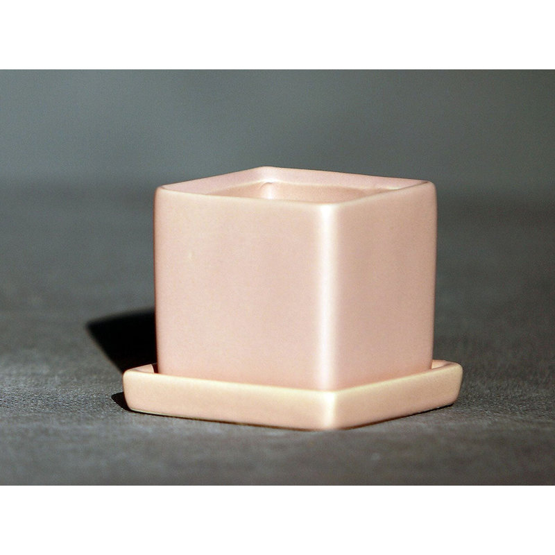 Cube avec soucoupes séparées By , Matte Pink