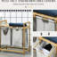 Double panier à linge avec cadre, 10,7 gallons chacun, facilite le rangement du panier 2 sections, améliore la commodité dans la pièce