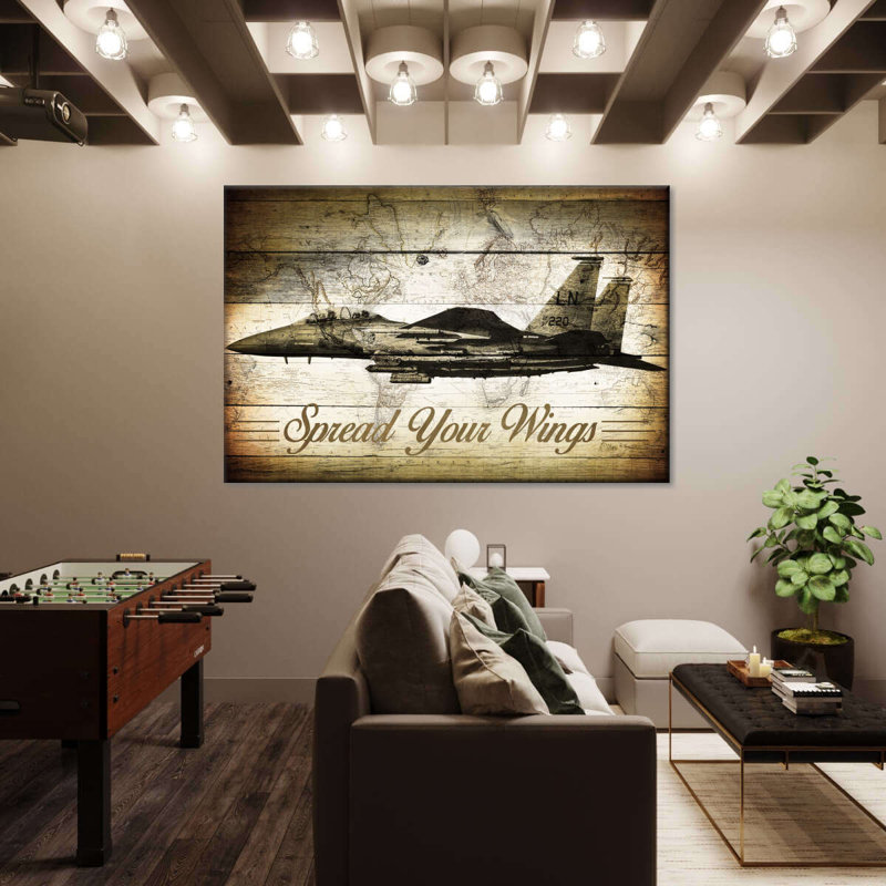 Impression sur toile de citation de voyage en bois, H 8 po x l 12 po x P 1 po