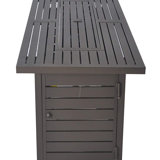 57 in Propane Fire Pit Table, 50000BTU, Retangular , with Lid & Wind Guard