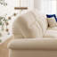 Canapé inclinable électrique modulaire en polyester blanc crème