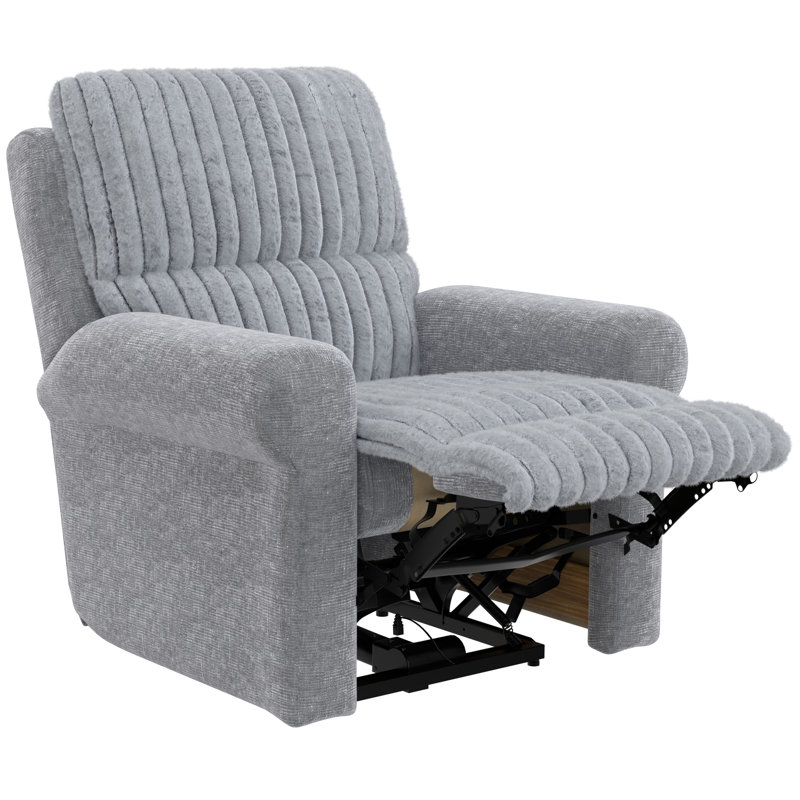 Doryan Swivel Glider Recliner, Gray, Power