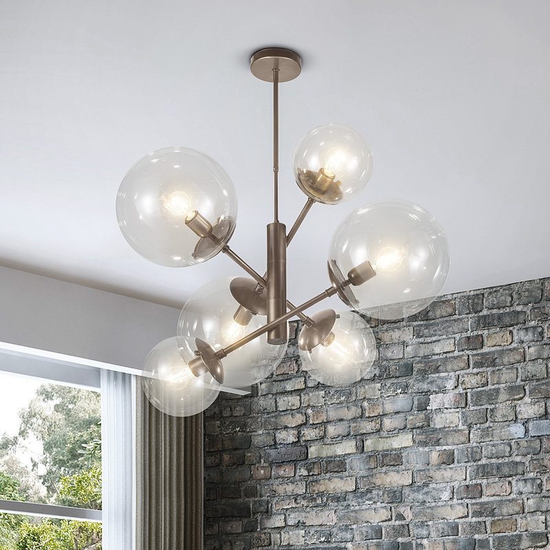 Global 6 - Light Chandelier, Bronze