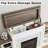 72-Inch Electric Fireplace TV Stand with Mantel – Farmhouse Entertainment Center for 80-Inch TVs, Realistic Stacked Stone Surround, Remote Control & Storage