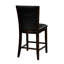 Chaises à hauteur de comptoir de 2 en similicuir brun foncé et structure en bois massif finition pour salle à manger, capacité de 250 lb, support de pièce