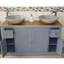 Oahu 1230mm Double Bathroom Vanity with Vessel Stone Basin-1861058176