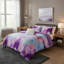 Ensemble d'édredon à imprimé teinture sur nœuds double / grand avec coussin décoratif-136169941-136169946