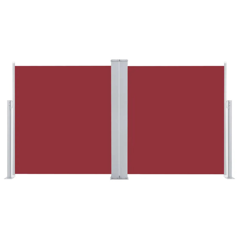 Dakota Fields 6cm W x 0cm D Fabric Cover Motorised Retractable Side Awning, Red