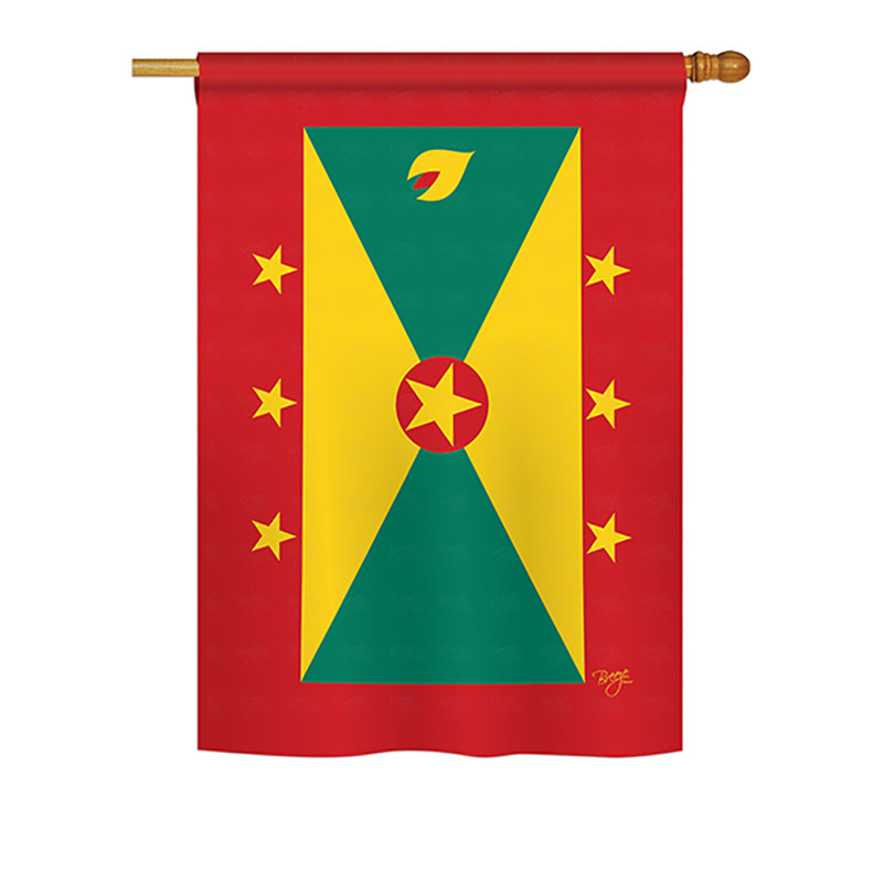 Drapeau de maison / jardin en polyester à 2 côtés, H 40 po x l 28 po