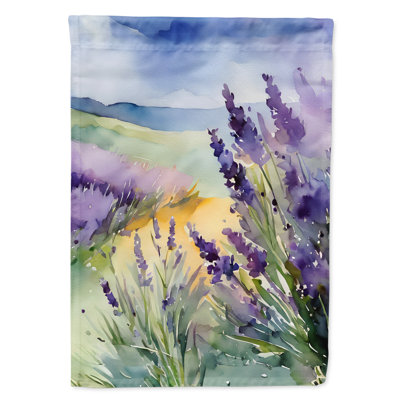 Lavande dans un drapeau de maison aquarelle