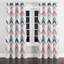 Rideaux de fenêtre Contemporary Boho - Rideau à œillets Boho à chevrons rose et bleu - 1 panneau-248739983-248739979