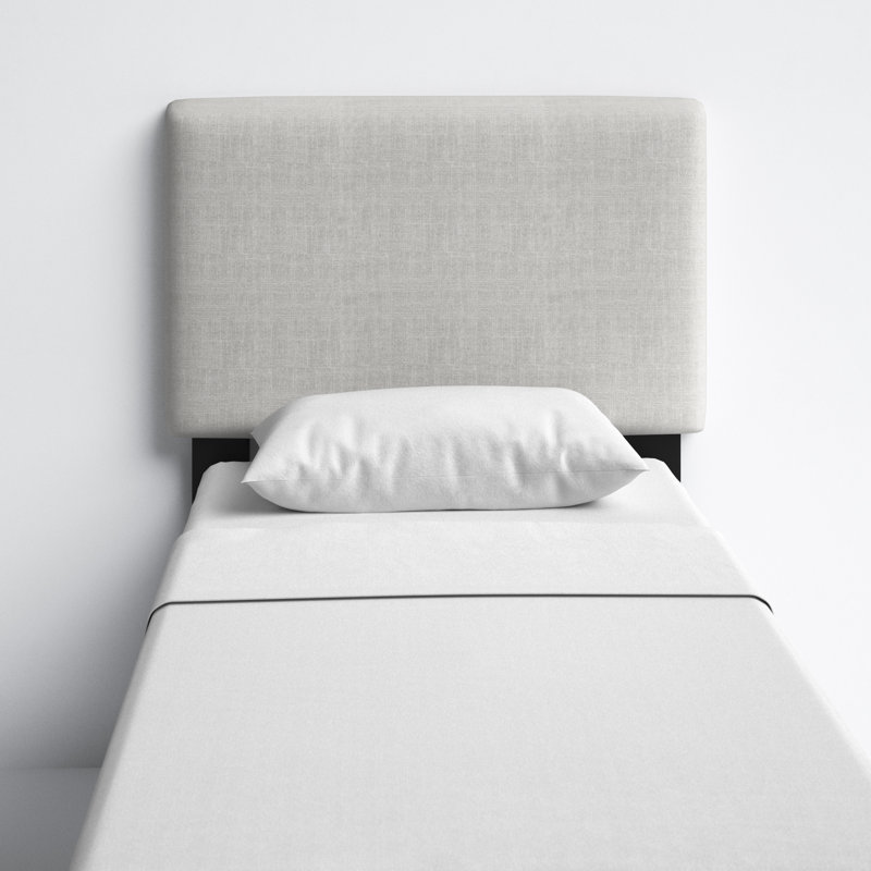 Eisley Upholstered Headboard, Twin, Zuma White Textured Linen