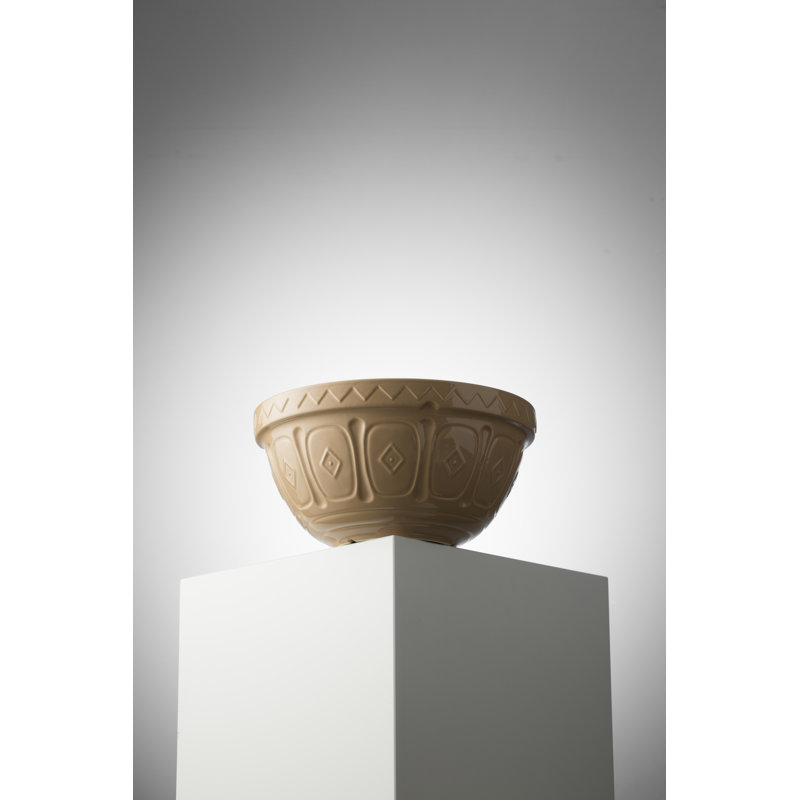 Cane Patterned Ceramic Mixing Bowl, 14-inch