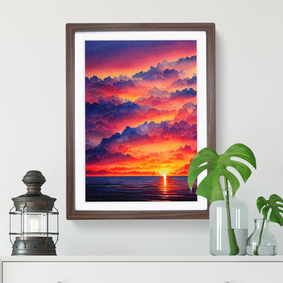 Striking Ocean Sunset No.5 - Framed Print