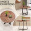 Table de salle à manger ronde moderne, bois aggloméré et pieds en métal
