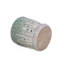 Ensemble de pots de fleurs en céramique avec trous de drainage (2 pièces), pots de fleurs modernes de 8 pouces pour les patios, les jardins et les rebords de fenêtre - agencement de couleurs blanc et vert-2133320487