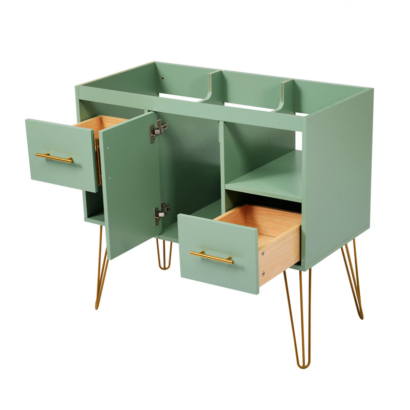 Modern Freestanding Bathroom Cabinet, Single Bathroom Cabinet With 2 Drawers