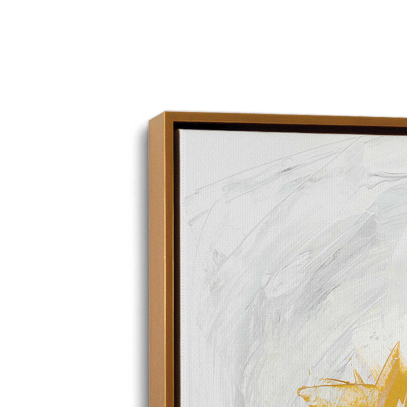 «Sunflowers and Stripes II» par Amanda Hilburn, reproduction d'art, 30 W x 40 H, Toile avec cadre, Doré