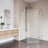 Gemini 46" W x 46" D x 73" H Hinged Frameless Shower Enclosure with 3/8  Clear Glass-50962123