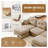 Everly 140" W x 59.5" D x 36.6" H 4-Seat Chenille Modular Sectional Sofa