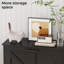 Armoire d'entrée avec tiroirs rabattables de style grange, organisateur de rangement pour chaussures étroit avec tablette supérieure, tablettes réglables, étagère à chaussures pour couloir et garde-robe, noir, 24 po