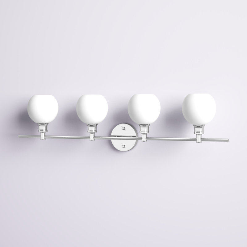 Drinkard 4 - Light Vanity Light, Frosted White, Chrome