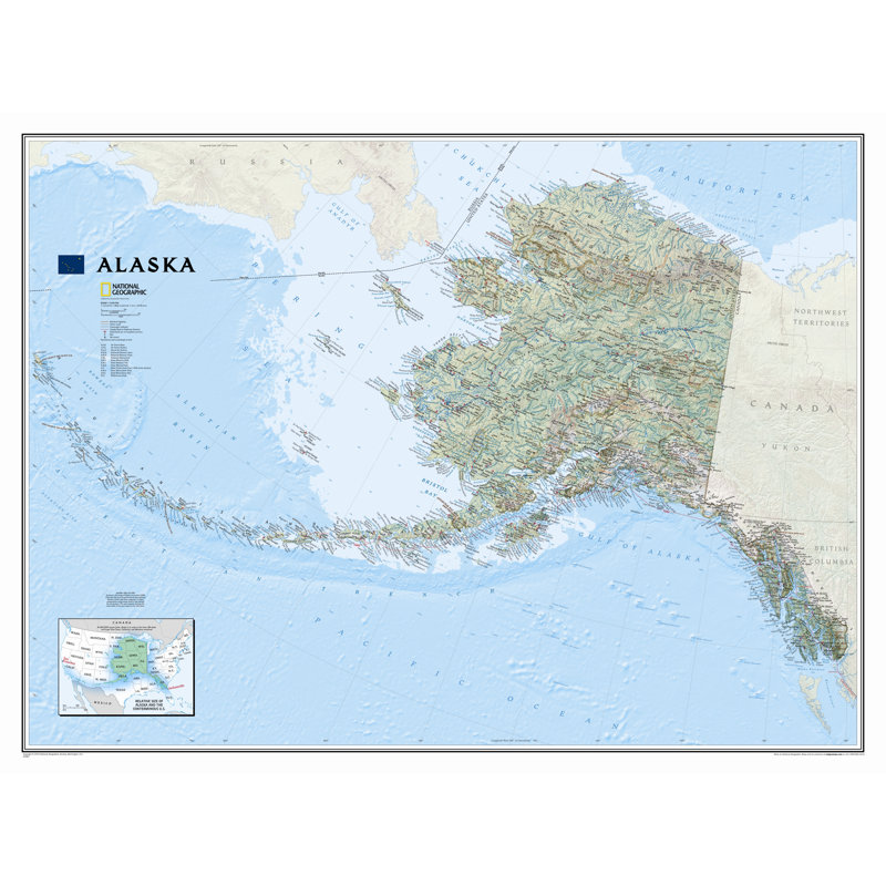 Carte murale de l'État de l'Alaska, Papier