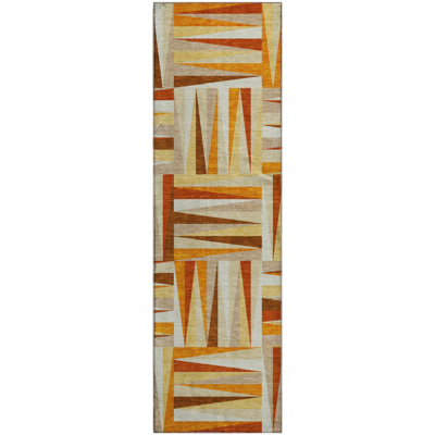 Premium Machine Washable Collett AMF1012 Squares Rug