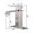 Stainless Steel Bathroom Faucet Featuring Waterfall Spout And Single Handle Operation Modern With Design-128724070