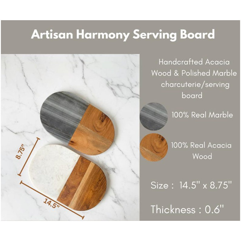 Artisan Harmony Serving Board, Gray/Brown